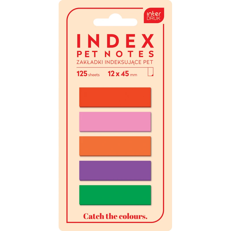 Zakładki indeksujące PET CATCH THE COLOUR INTERDRUK