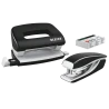 Zestaw zszywacz i dziurkacz metalowy mini czarny LEITZ NEXXT WOW 5561-20-95