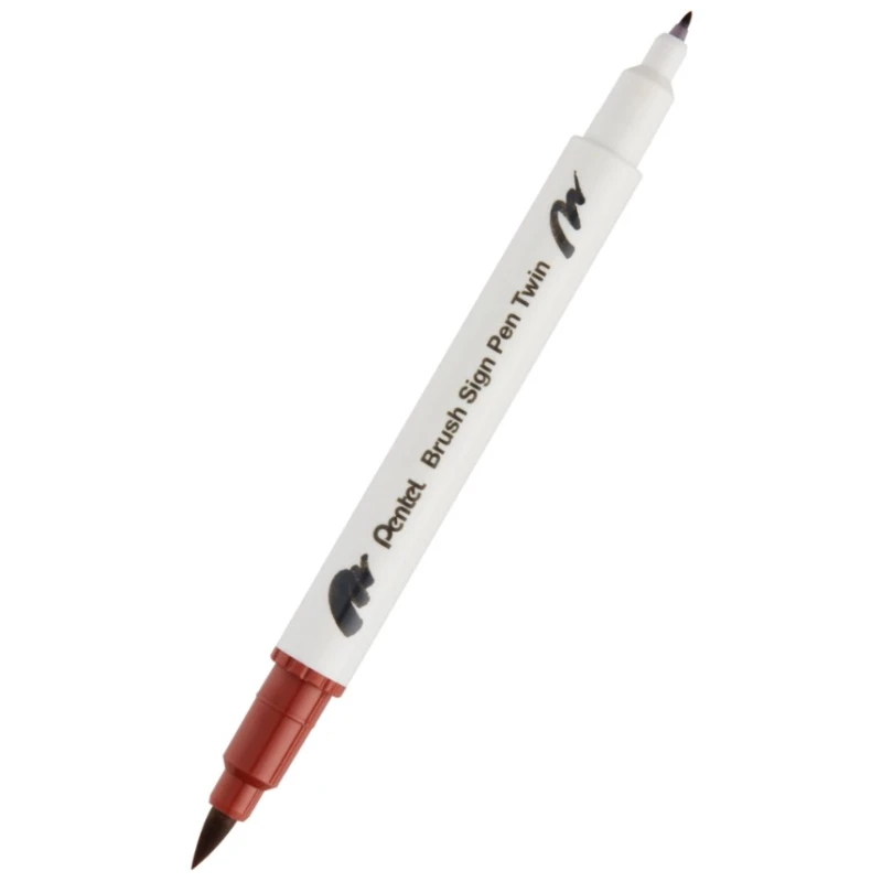 PENTEL PISAK/BRUSH DWUSTRONNA KOŃCÓWKA BRĄZOWY SESW30C-T106