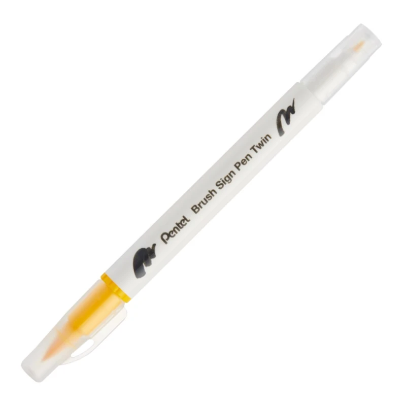 PENTEL PISAK/BRUSH DWUSTRONNA KOŃCÓWKA ŻÓŁTY SESW30C-T122