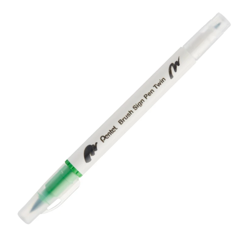 PENTEL PISAK/BRUSH DWUSTRONNA KOŃCÓWKA JASNO ZIELONY SESW30C-T111