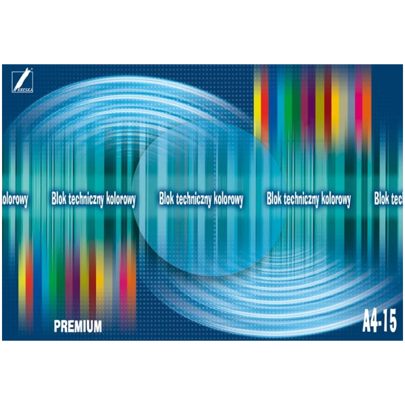 BLOK TECHNICZNY Z KOLOROWYMI KARTKAMI A4 15K