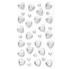 KRYSZTAŁKI SAMOPRZYLEPNE SERCA 35SZT SREBRNY GALERIA PAPIERU