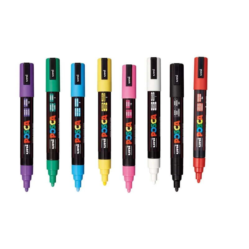 MARKER POSCA PC5M 8SZT UNI PC5M/8C - zestaw nr 4