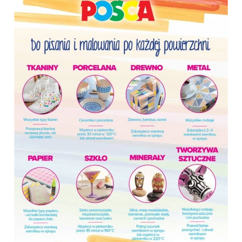 MARKER POSCA PC5M 8SZT UNI PC5M/8C - zestaw nr 4