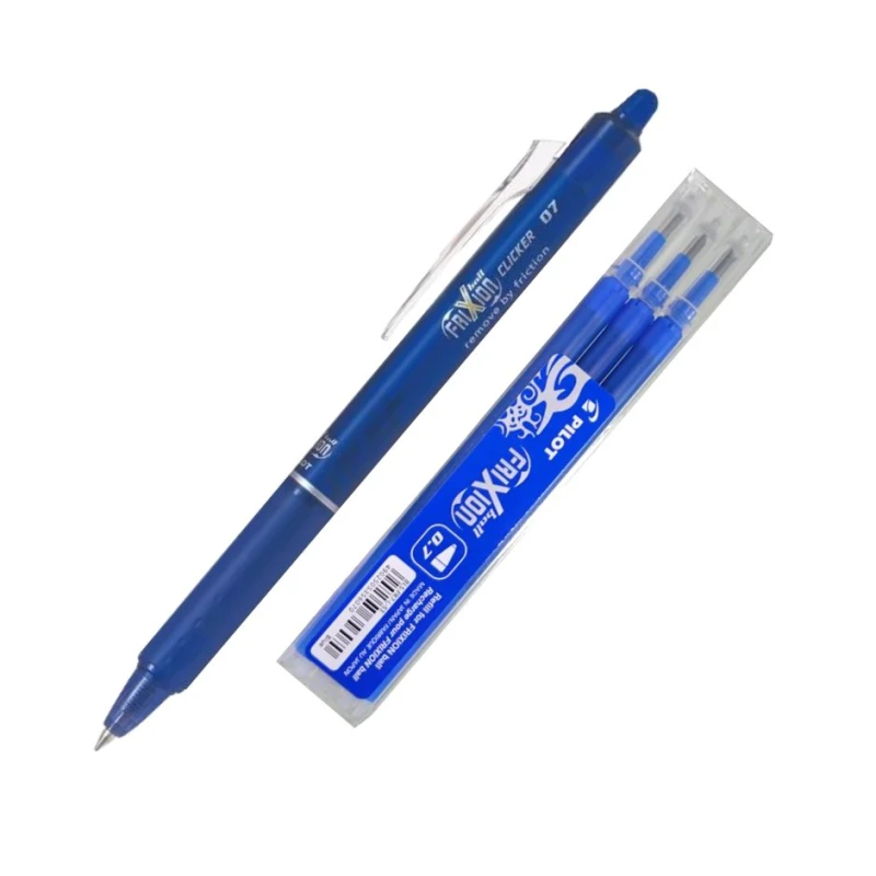 WKŁAD DO PIÓRA KULKOWEGO FRIXION NIEBIESKI 3 SZTUKI PLUS PIÓRO KULKOWE FRIXION CLICKER NIEBIESKI