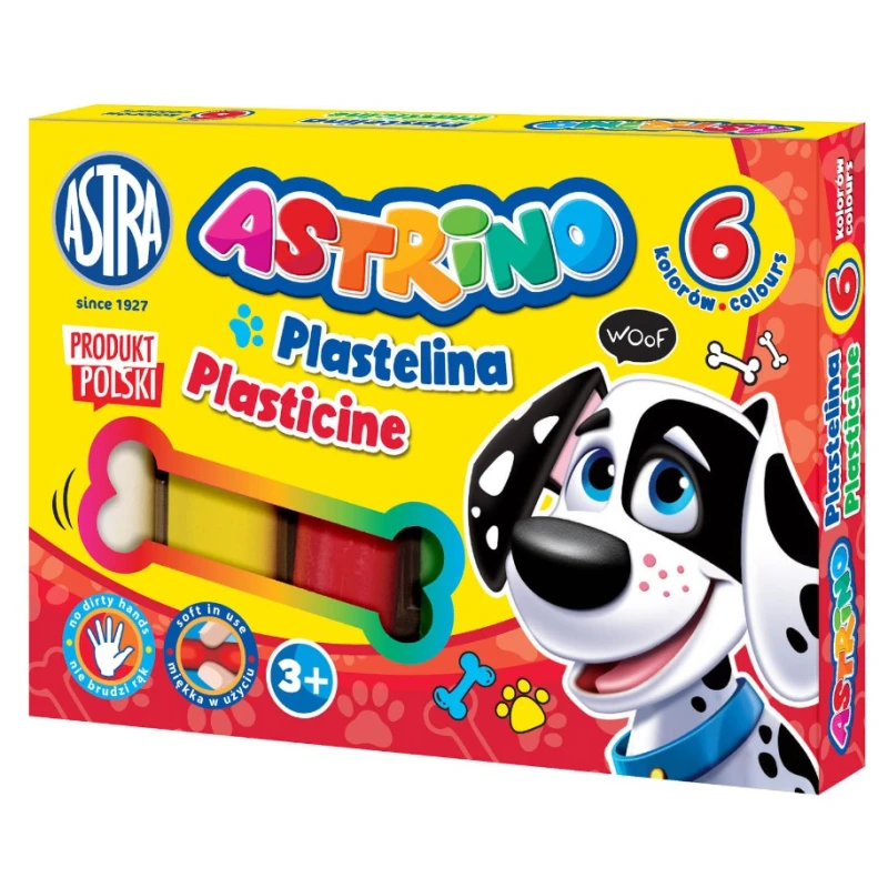 PLASTELINA SZKOLNA  ASTRINO 6 KOLORÓW 303221001