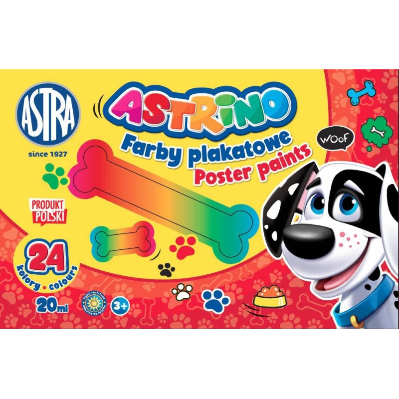 FARBY SZKOLNE PLAKATOWE ASTRINO 24KOL 20ML