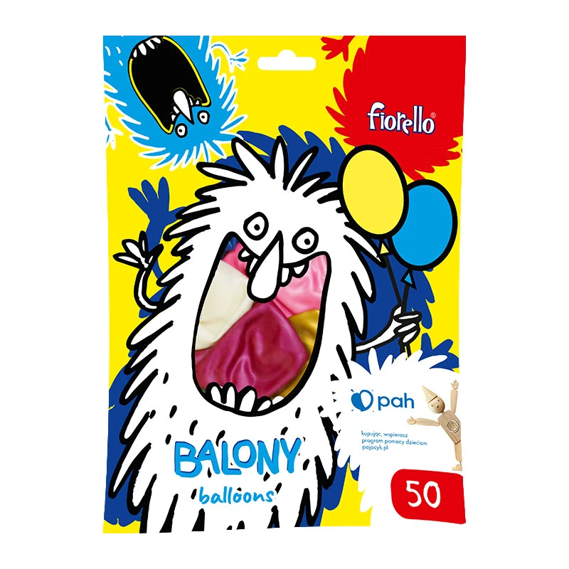 BALONY DEKORACYJNE 12" METALIZOWANE MIX FIORELLO 50 SZTUK