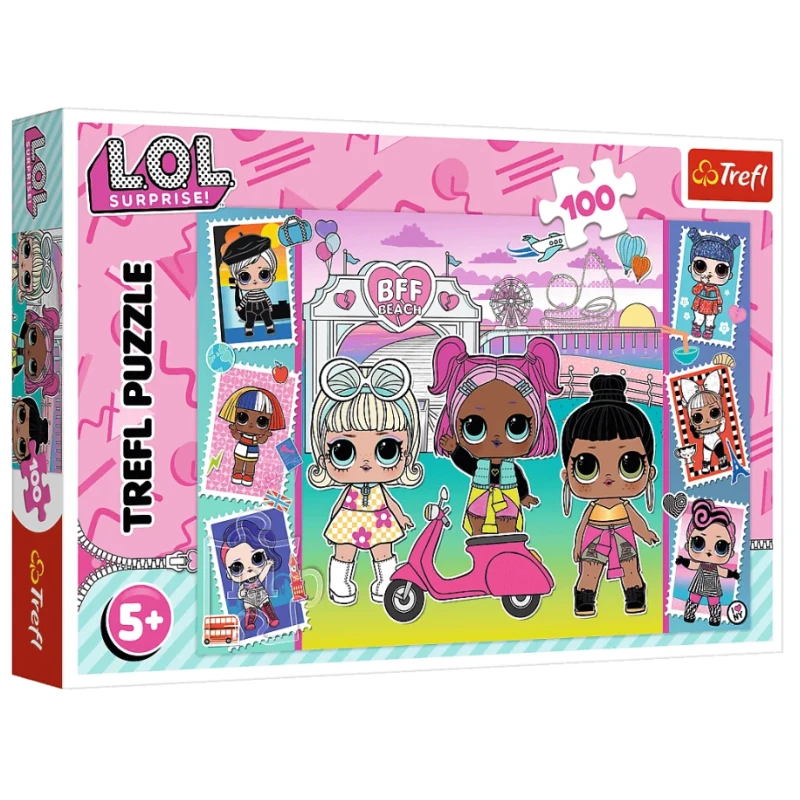 PUZZLE 100 ZDJĘCIA LALECZEK MGA LOL SUPRISE TREFL
