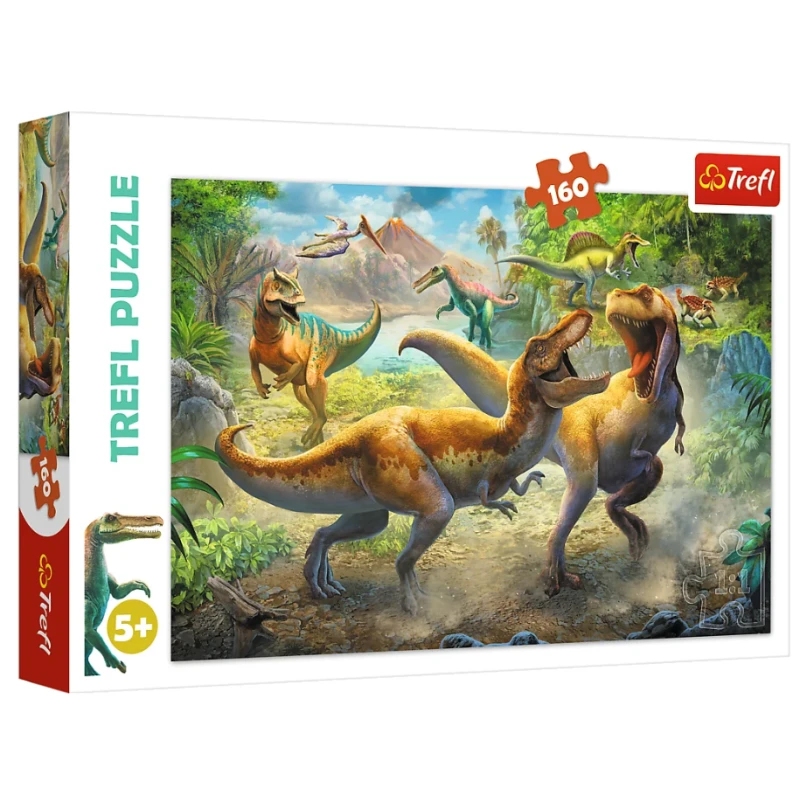 PUZZLE 160 TREFL WALCZĄCE TYRANOZAURY DINOZAURY