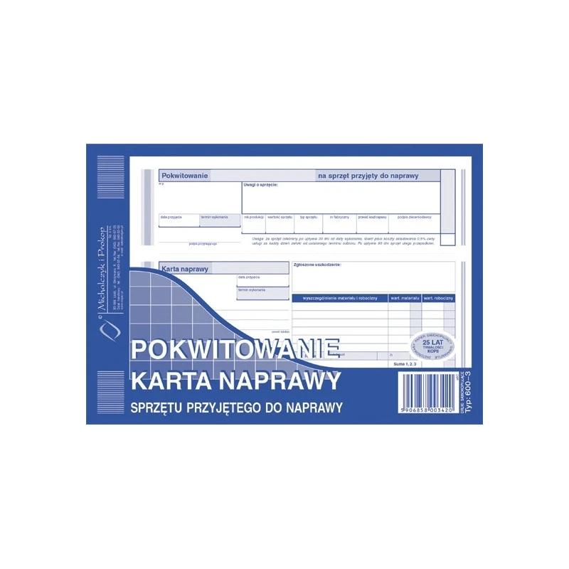 600-3 POKWITOWANIE-KART.NAPR.I 