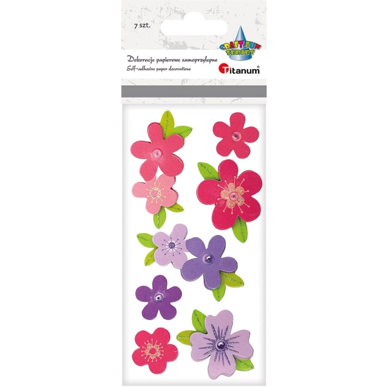 NAKLEJKI PAPIEROWE DEKOR SAMOPRZYLEPNE KWIATY TITANUM 472649