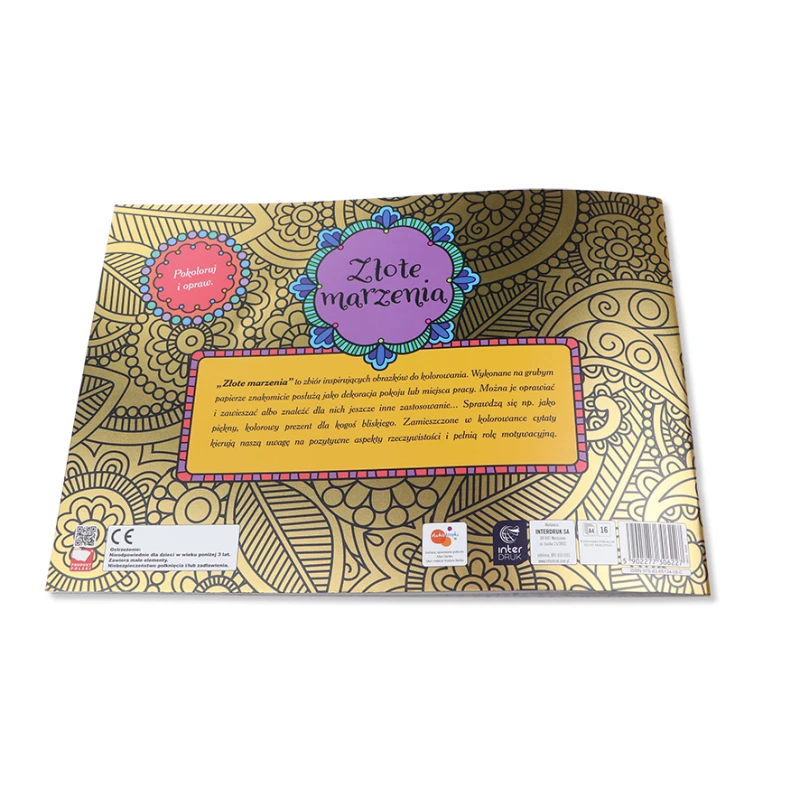 KOLOROWANKA A4 16 RELAKS ZŁOTE MARZENIA INTERDRUK