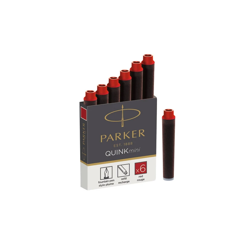 NABOJE DO PIÓRA CZERWONE PARKER 6 SZT. 1950408