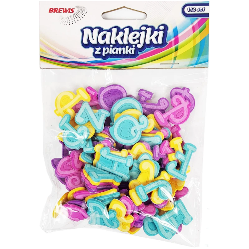 NAKLEJKI Z PIANKI ALFABET BREWIS PVC48