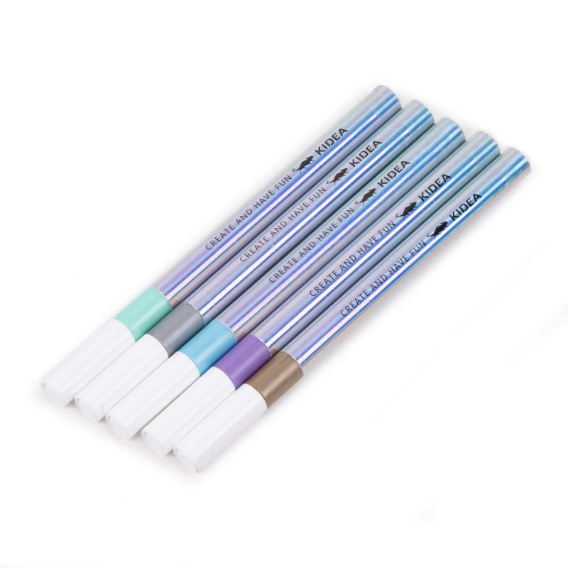 FLAMASTRY MAZAKI PISAKI METALICZNE 5 KOLORÓW KIDEA