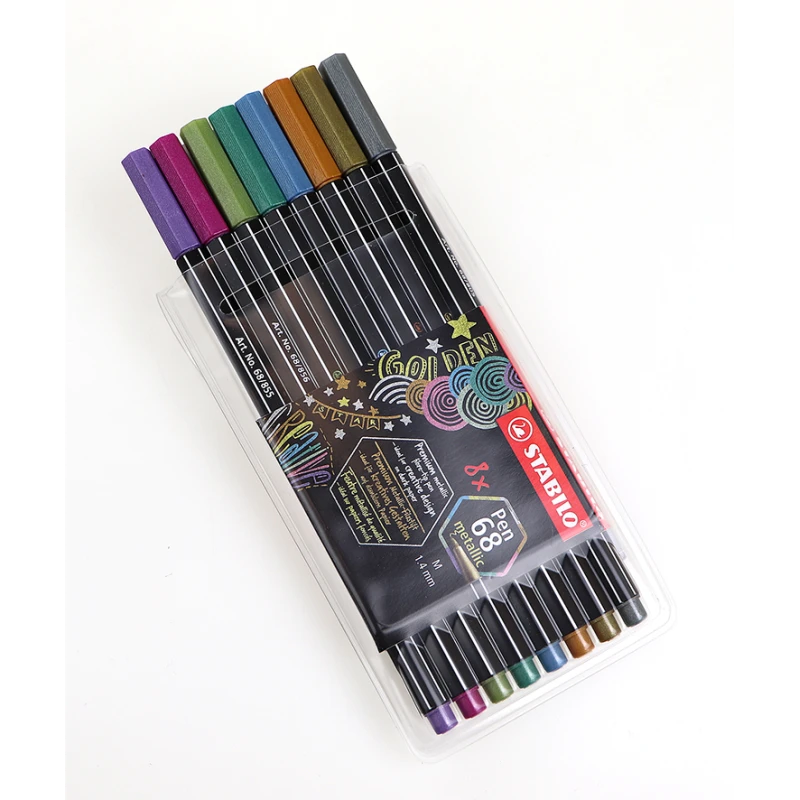 FLAMASTRY PISAKI STABILO PEN 68 METALIC 6806/8-11  8 kolorów