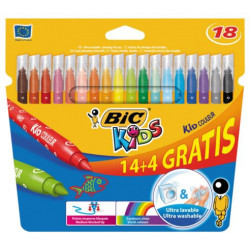 Flamastry Bic Kids Couleur 14 kolorów +4 gratis