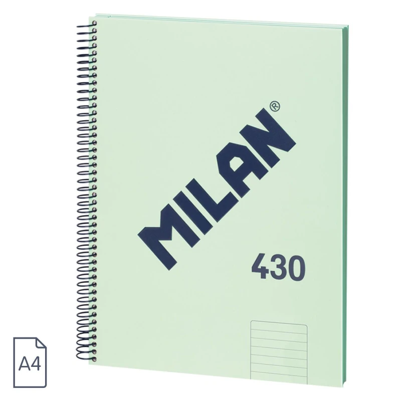 Zeszyt na spirali zielony Milan A4 linia 80K 57142E80GR