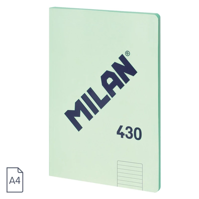 Zeszyt  notes klejony zielony Milan  A4 linia 48 kartek  57242G48GR