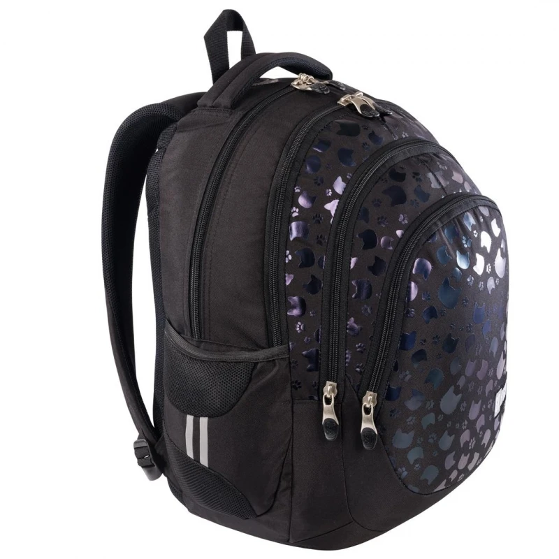 Plecak szkolny 4-komorowy  STRIGHT BP-06 BLACK CATS Majewski