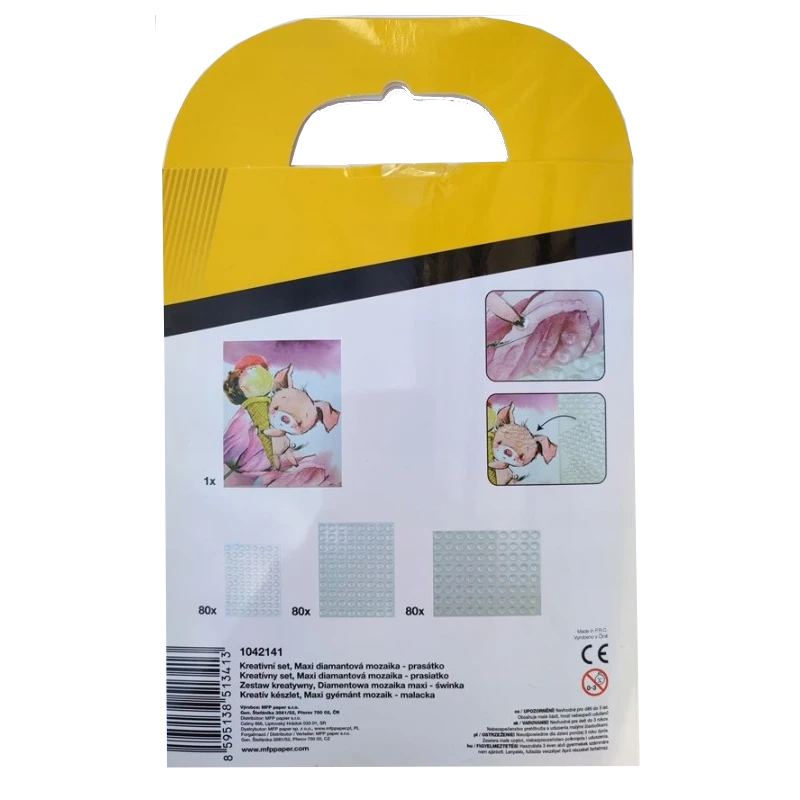 ZESTAW KREATYWNY - DIAMENTOWA MOZAIKA MAXI ŚWINKA 1042141 MFP PAPER