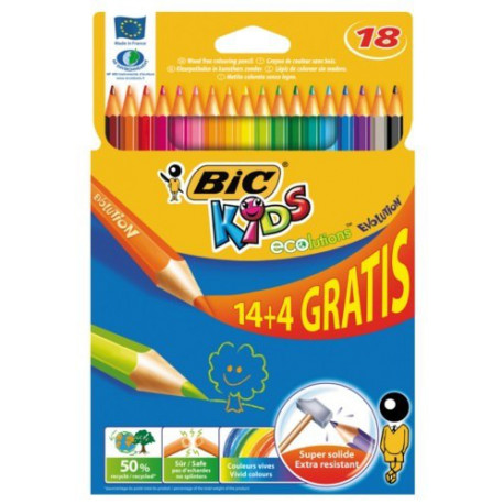 Kredki ołówkowe Evolution Bic Kids 14 + 4 gratis