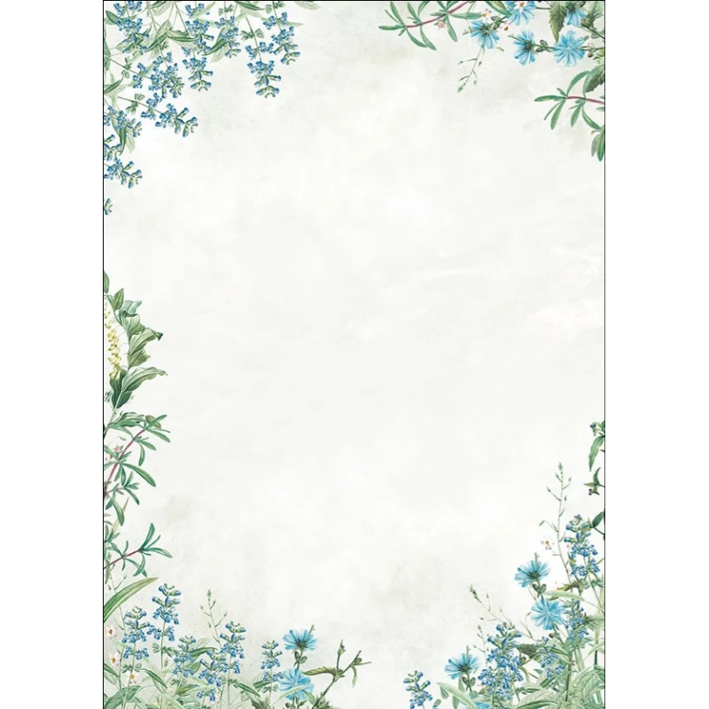 Barwne arkusze ozdobne A4 FIORI blue (50 szt) GALERIA PAPIERU