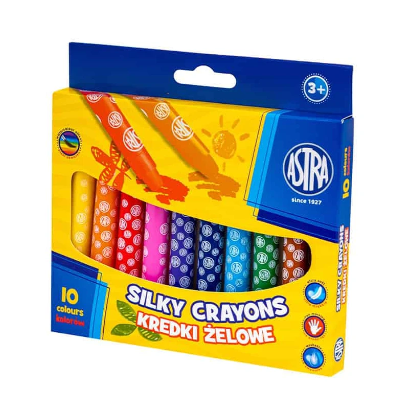 KREDKI ŻELOWE WYKRĘCANE SILKY ASTRA 10 KOLORÓW
