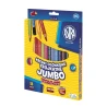 KREDKI OŁÓWKOWE TRÓJKĄTNE JUMBO ASTRA 18 KOLORÓW Z TEMPERÓWKĄ