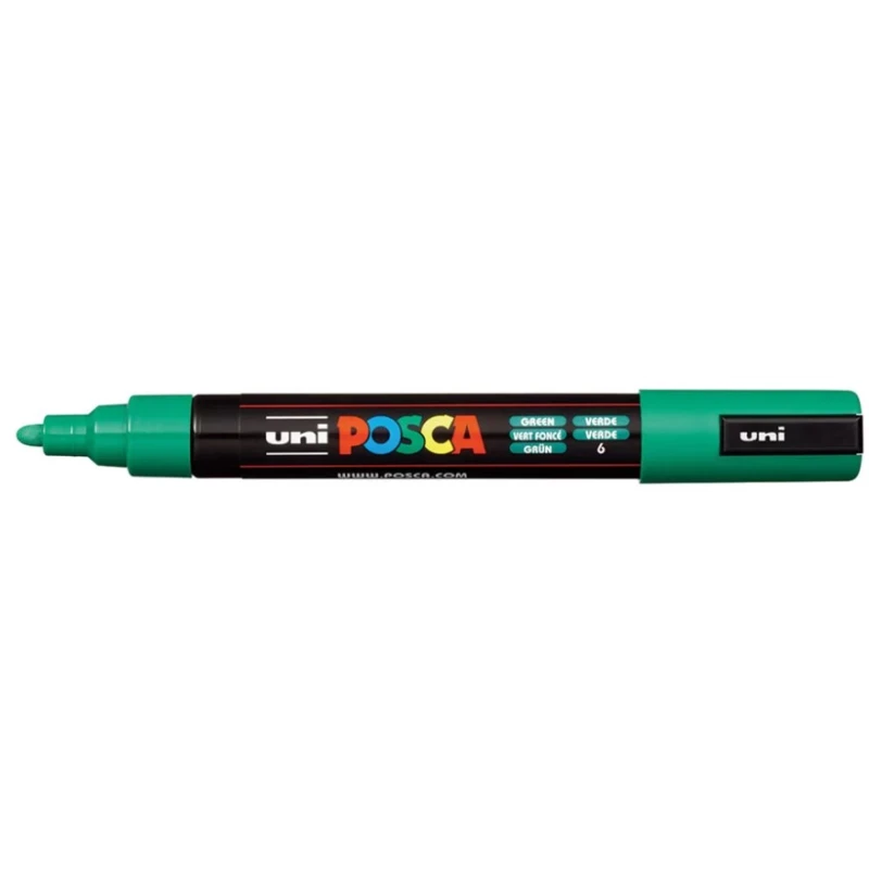 MARKER AKRYLOWY DEKORACYJNY POSCA PC-5M GREEN ZIELONY UNI
