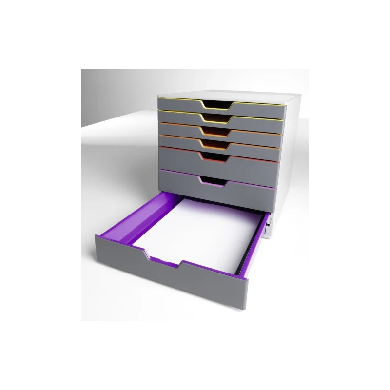 POJEMNIK  NA DOKUMENTY Z 7 KOLOROWYMI SZUFLADAMI VARICOLOR 760727