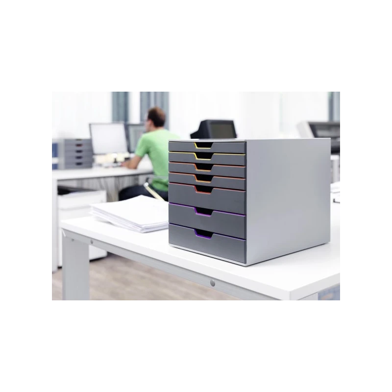 POJEMNIK  NA DOKUMENTY Z 7 KOLOROWYMI SZUFLADAMI VARICOLOR 760727