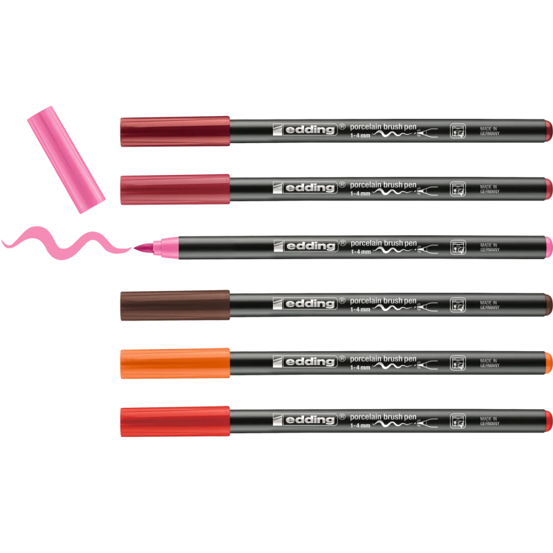 PISAKI EDDING DO POW. CERAMICZNYCH 6KOL CIEPŁYCH + GRATIS DŁUGOPIS BIC