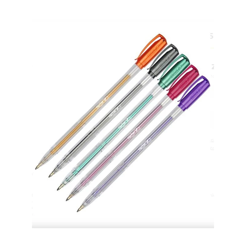 DŁUGOPISY ŻELOWE GZ031 5SZT METALIC  RYSTOR