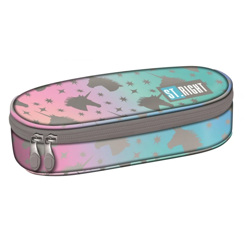 PIÓRNIK SASZETKA USZTYWNIONA Z WEW. KLAPKĄ STRIGHT PC-01 OMBRE UNICORN