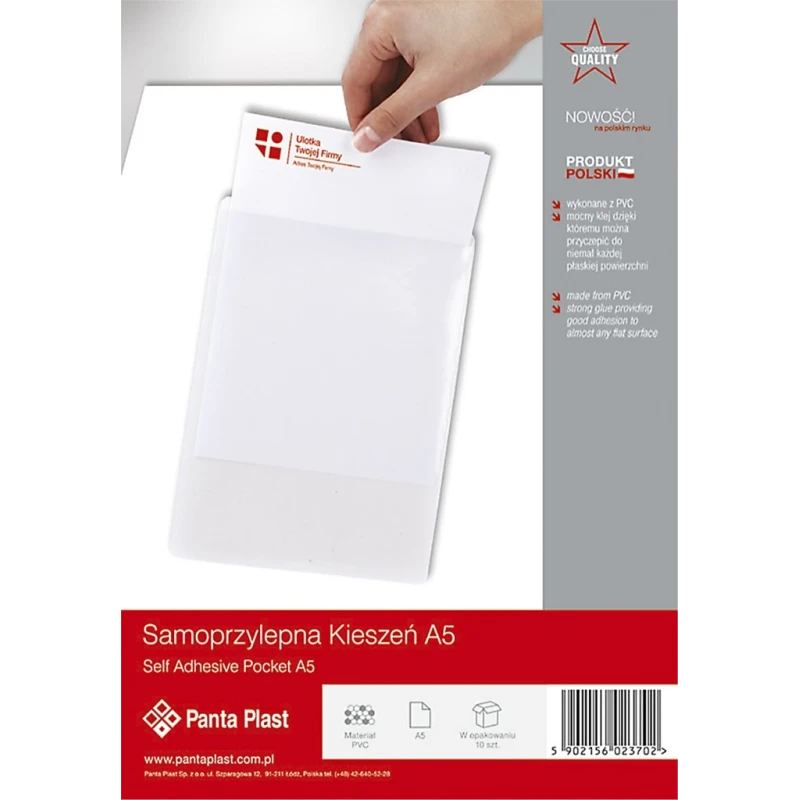 SAMOPRZYLEPNA KIESZEŃ A5 PVC x 10 SZT 0407-0012-00