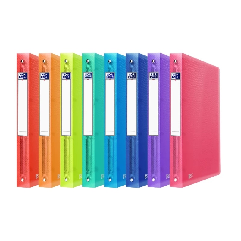 SEGREGATOR RINGOWY PP OXFORD URBAN A4 GRZBIET 40MM 4 RINGI TYPU O PRZEJRZYSTY MIKS KOLORÓW
