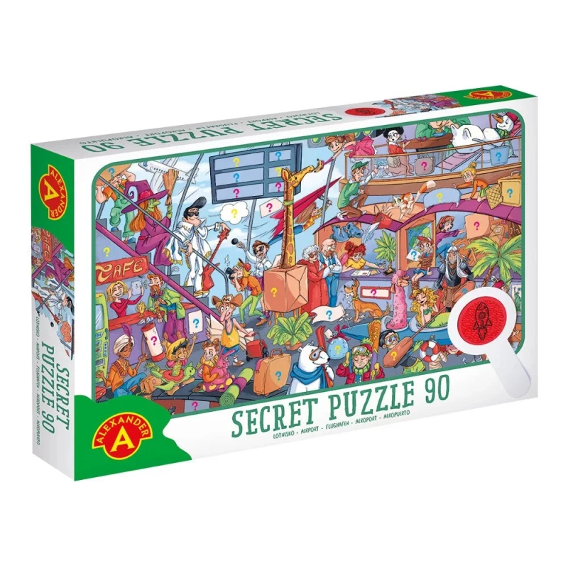 Puzzle obserwacyjne z lupą 90 elementów Lotnisko 527918