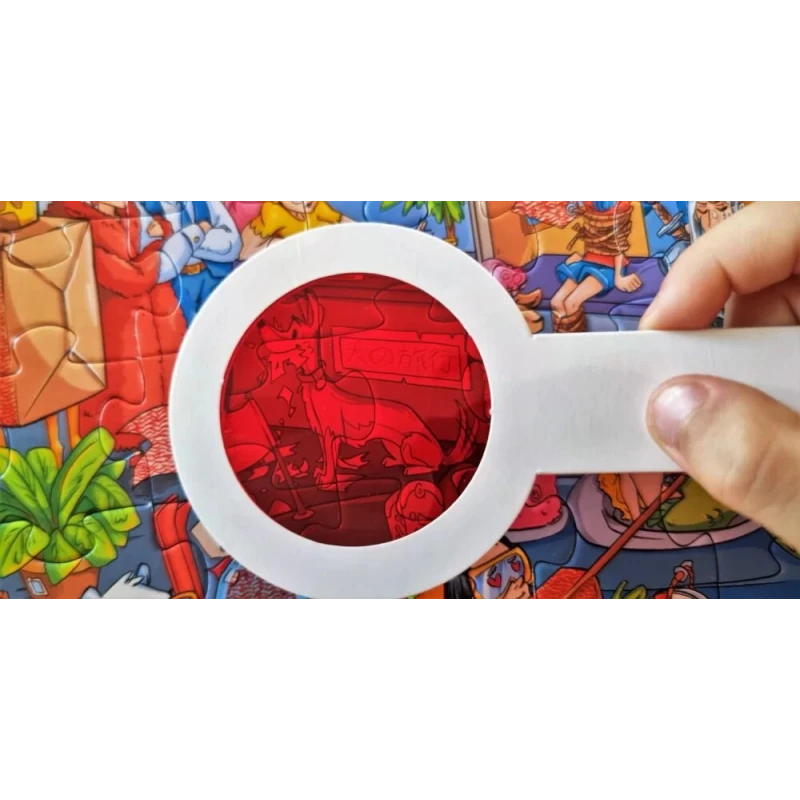 Puzzle obserwacyjne z lupą 90 elementów Lotnisko 527918