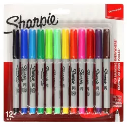 ZESTAW SHARPIE ULTRA FINE MARKERY PERMANENTNE 12 KOL