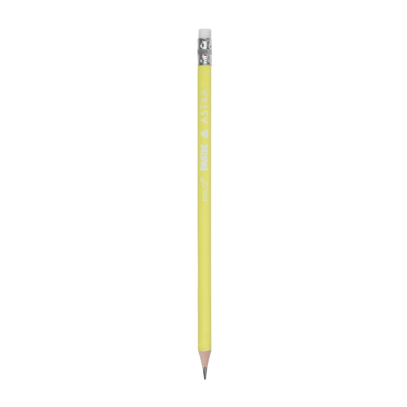OŁÓWKI GRAFITOWE TRÓJKĄTNE PASTELOWE HB Z MIARKĄ I GUMKĄ ASTRA PASTEL LINE DRUM

