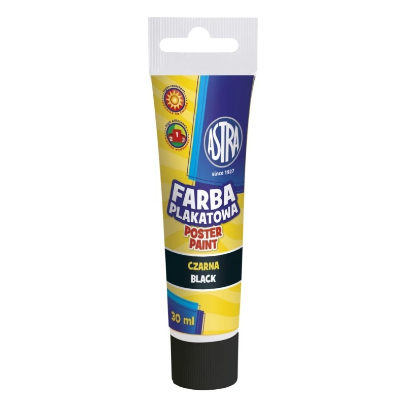 FARBA PLAKATOWA 30ML TUBA ASTRA CZARNA
