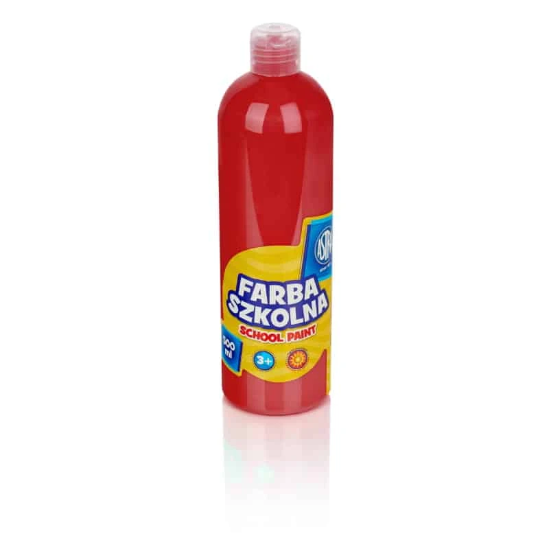 FARBA SZKOLNA ASTRA 500ML CZERWONA