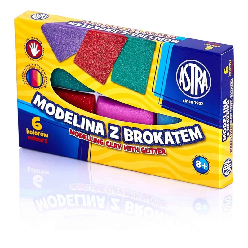 MODELINA Z BROKATEM 6 KOLORÓW