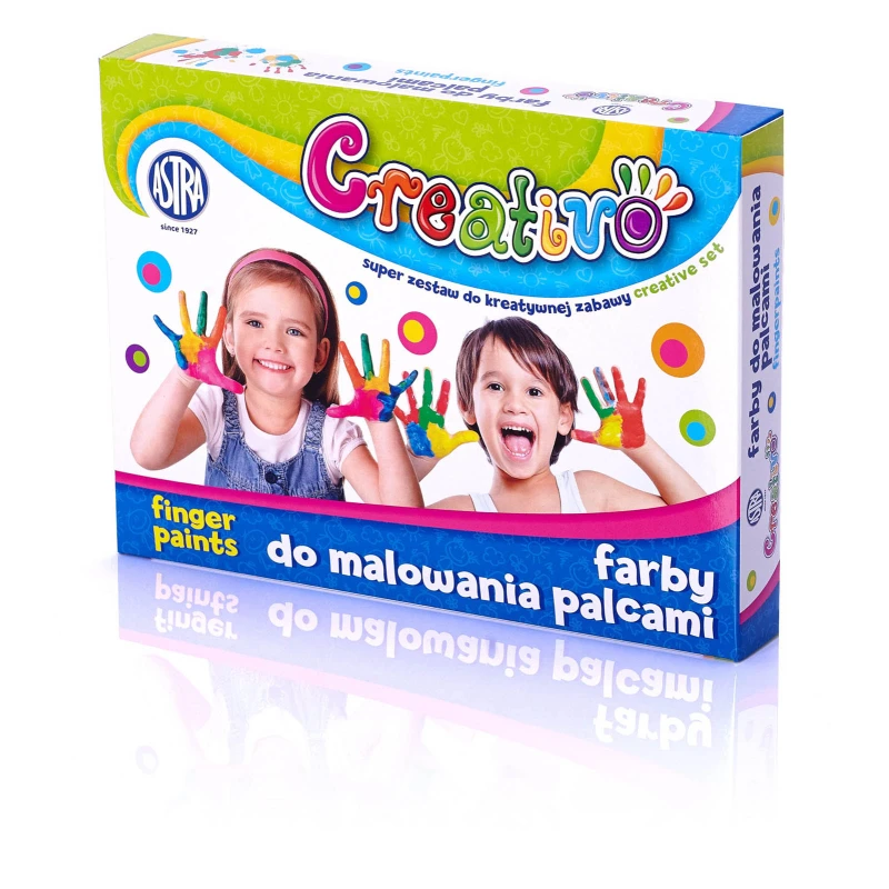 FARBY DO MALOWANIA PALCAMI CREATIVO 4 KOLORY x 50ML