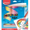 Kredki Colorpeps Oops ścieralne z gumką trójkątne 24 szt 832824
