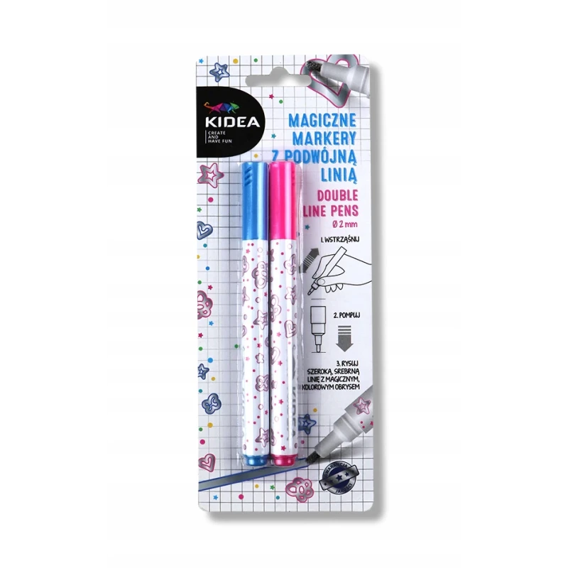 MAGICZNY MARKER Z PODWÓJNĄ LINIĄ 2 szt KIDEA MMPL2KA