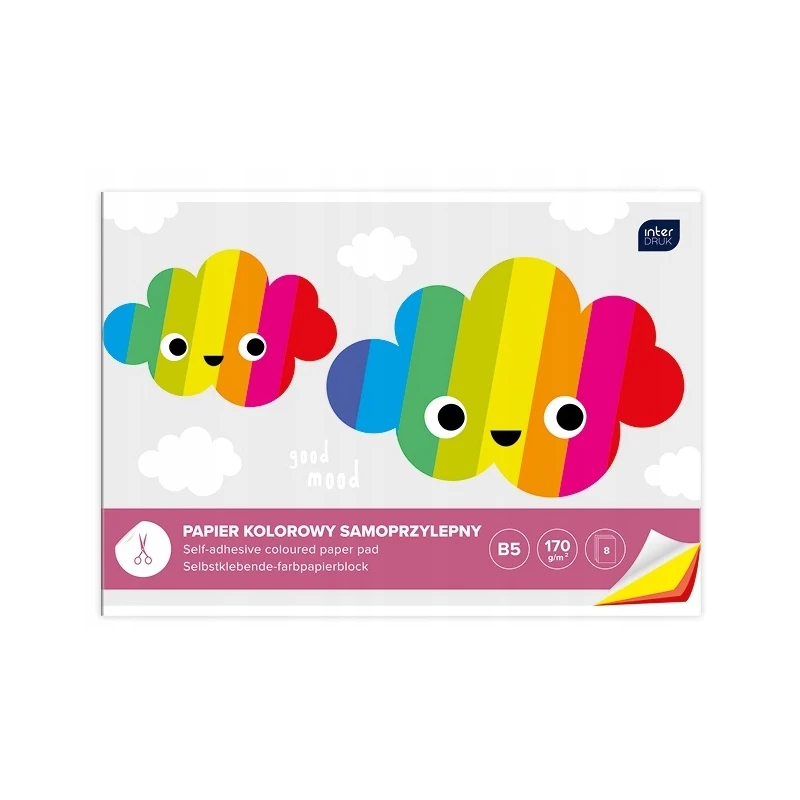 ZESZYT PAP.KOLOROWYCH B5 SAMOPRZYL.